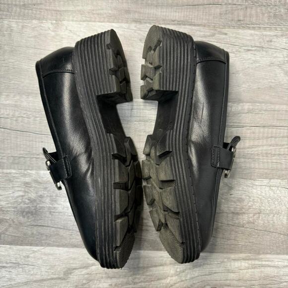 Chucky Lug Sole Vegan Leather Loafers Horsebit Loafers Size 7 1/2 Dark Academia - Picture 5 of 7